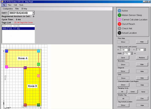 the CSL CS500 rtls software with floorplan